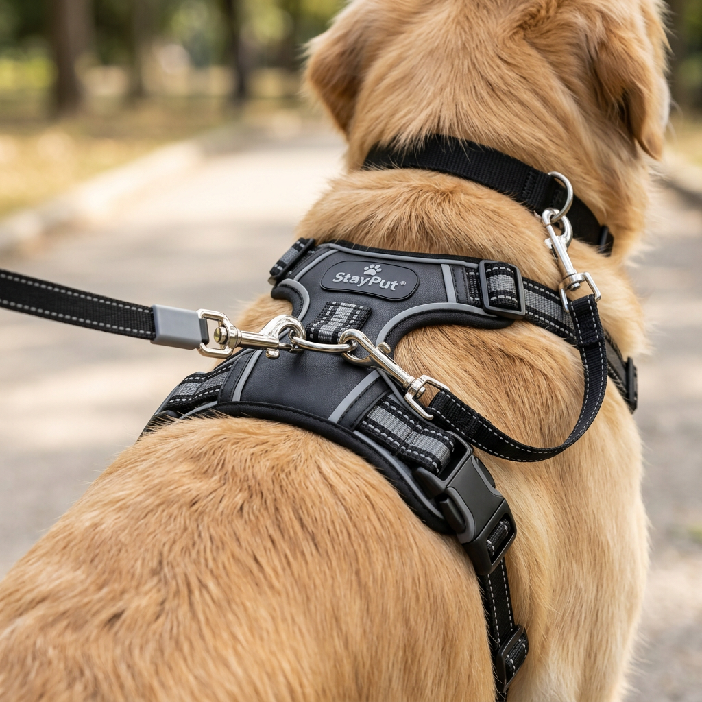 Named-mechanism science card · MEET THE SECOND CLIP · ONE END: HARNESS · ONE END: COLLAR